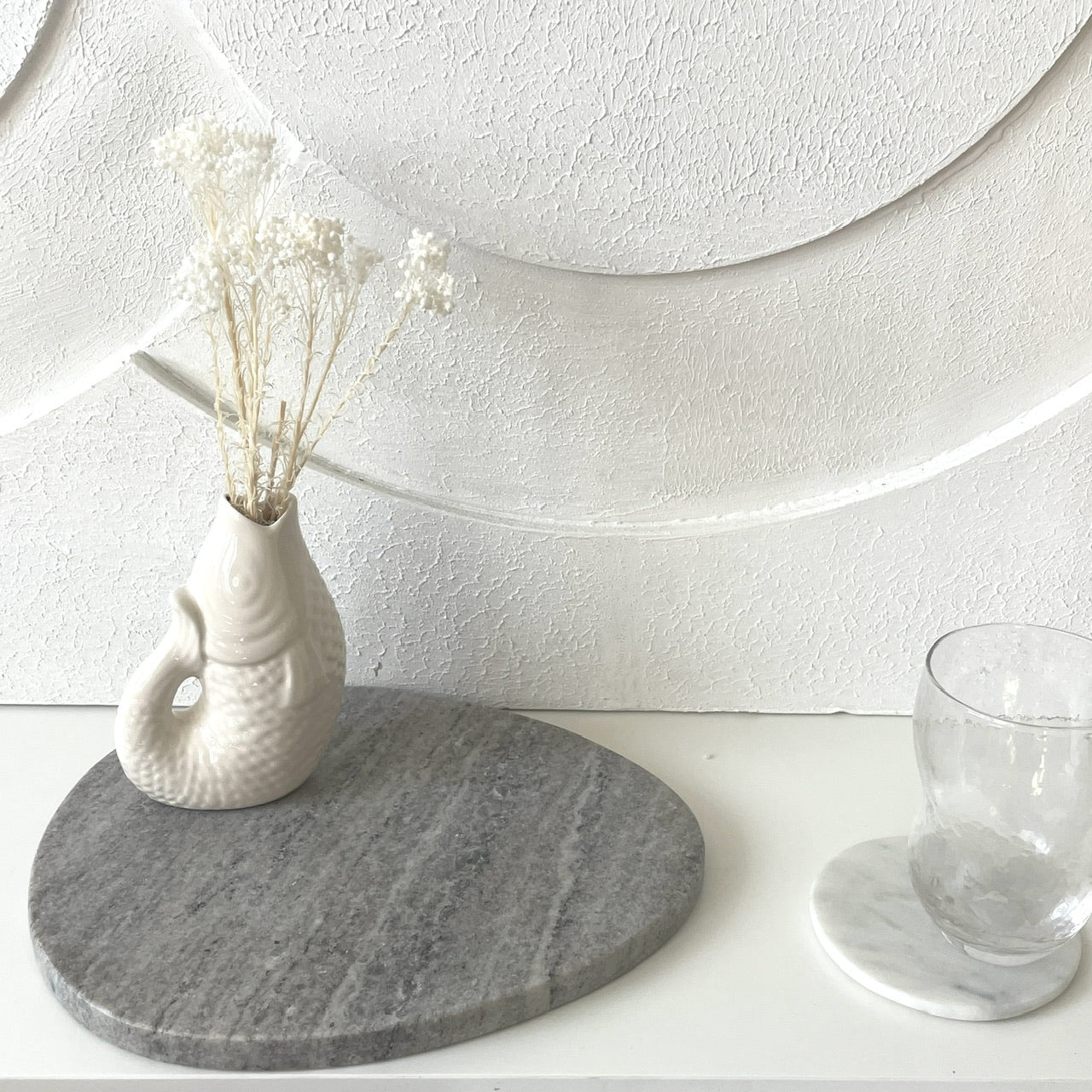 Plato decorativo / Tabla mármol organic