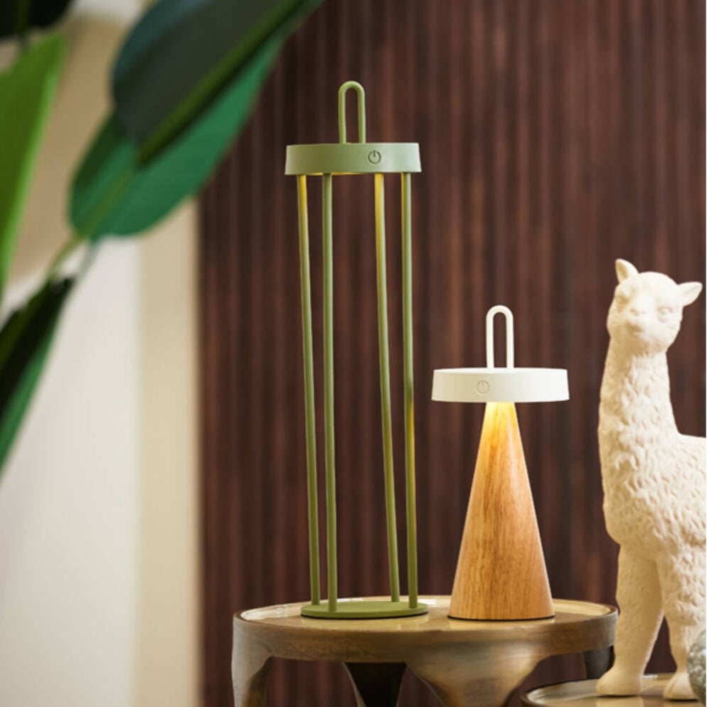 Lámpara sobremesa inalámbrica / recargable LED - Anakena wood