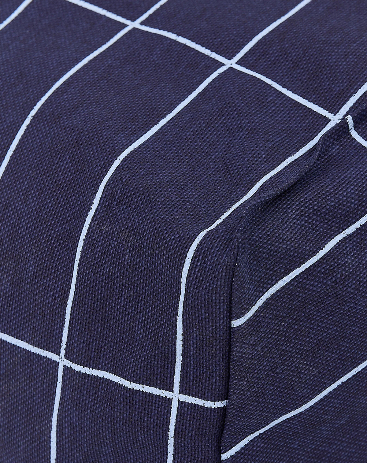 Pouf sillón vibes - Navy blue grid
