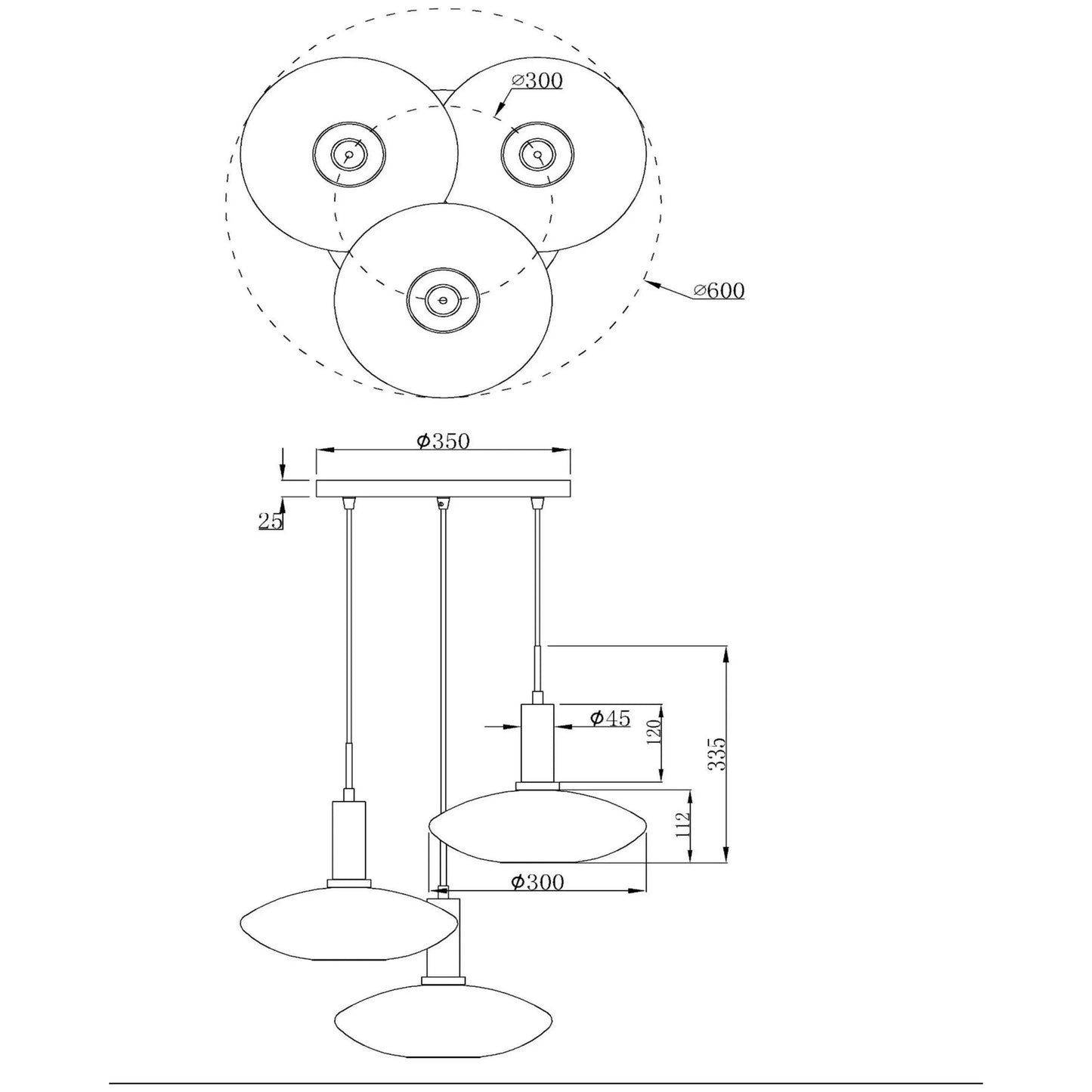 Lámpara colgante - Thank you round