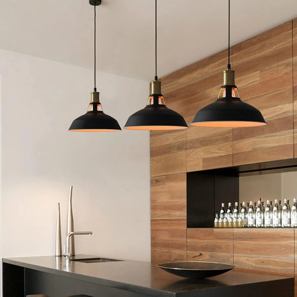 Lámpara colgante vintage negra - Bistro