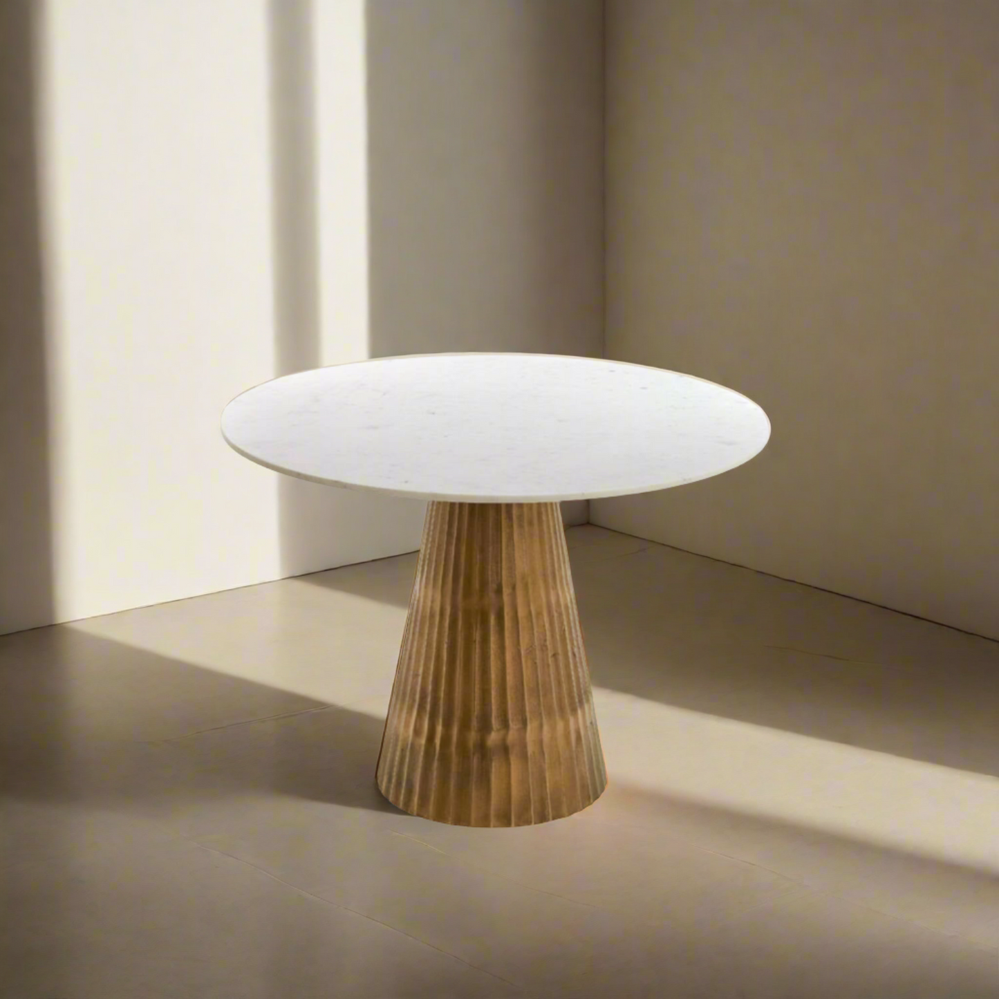 Mesa de Comedor Mármol y bronce envejecido - Layla