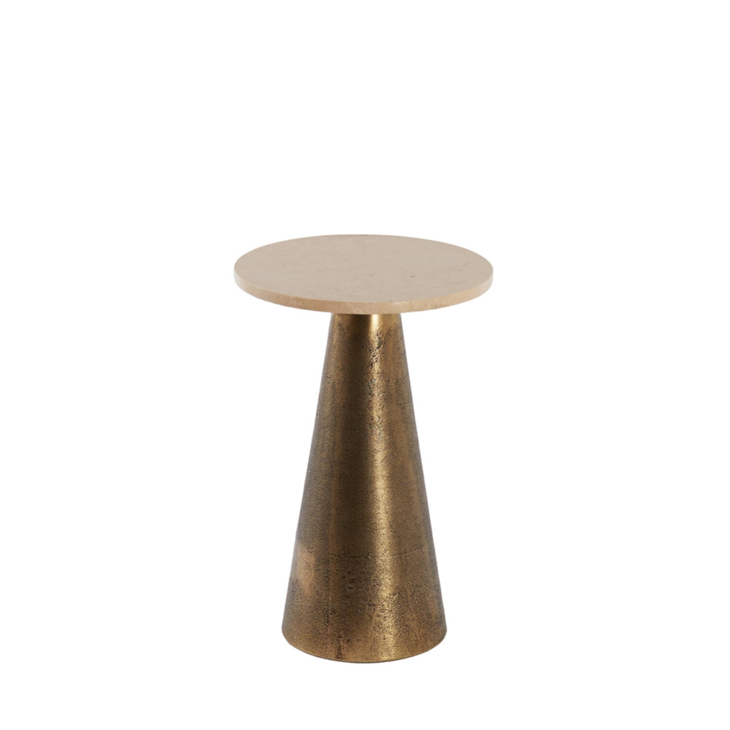 Mesa lateral - Travertine round