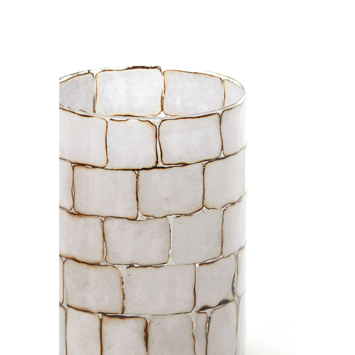 Porta velas vidrio - Hush white