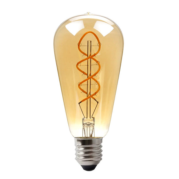 Ampolleta vintage ambar luz cálida LED 4W E27
