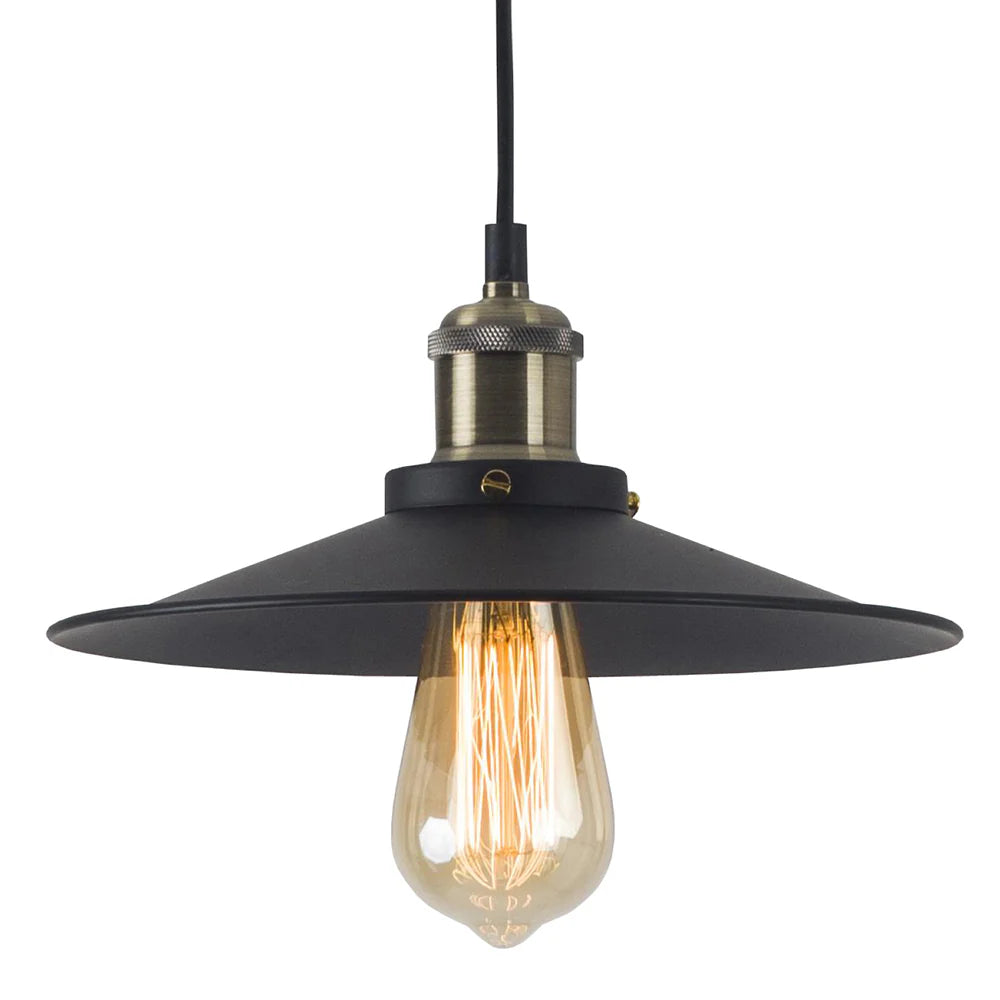 Lámpara colgante vintage negra - Killer King Ø30 cm