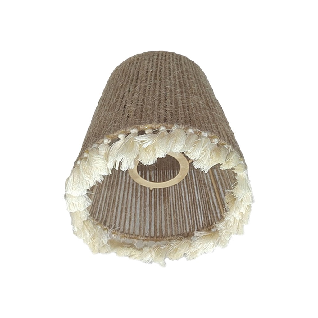 Lámpara colgante yute con pompones