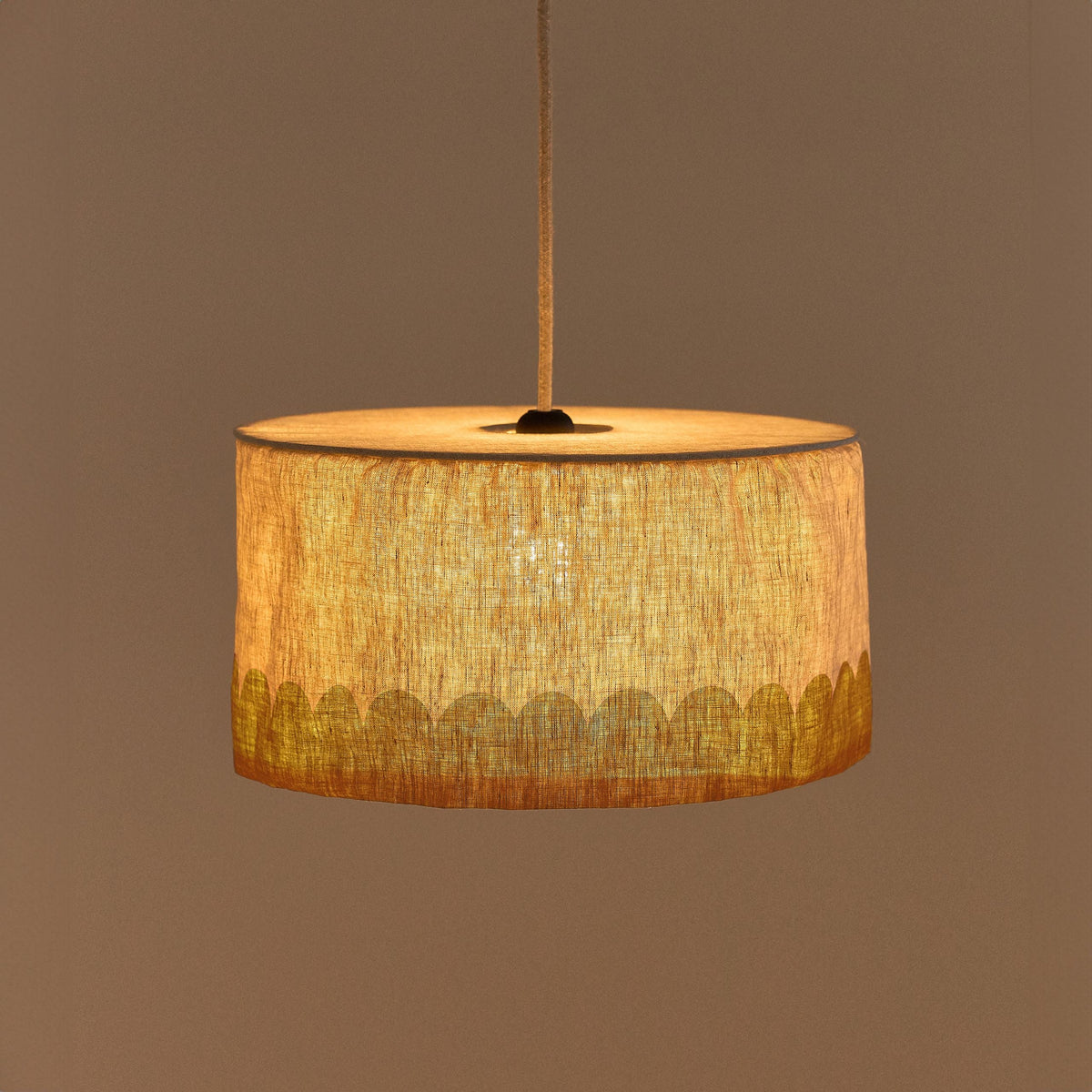 Lámpara colgante Vibes linen 40 cm - Mustard