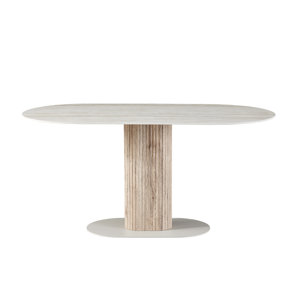 Mesa de comedor ovalada