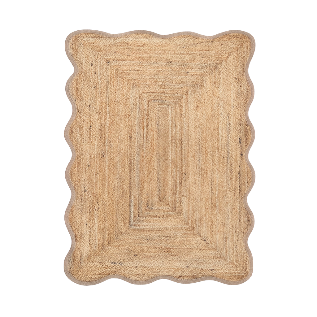 Alfombra yute scalloped