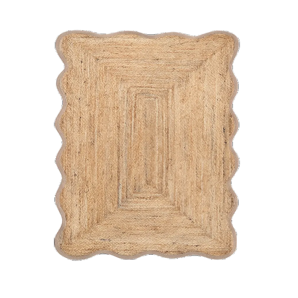 Alfombra yute scalloped