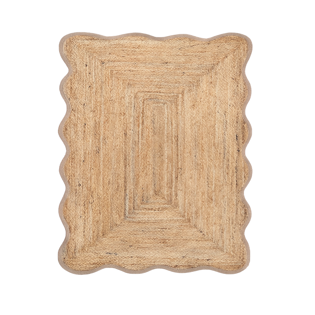 Alfombra yute scalloped