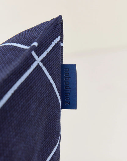 Pouf sillón vibes - Navy blue grid