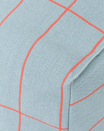 Pouf sillón vibes - Blue red grid