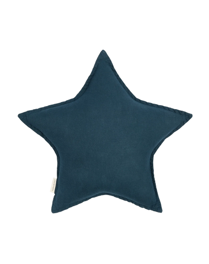 Cojín Estrella Lin Français - Deep blue