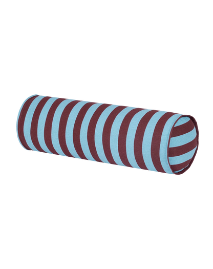 Cojín vibes cylinder - Burgundy blue stripes