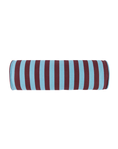Cojín vibes cylinder - Burgundy blue stripes