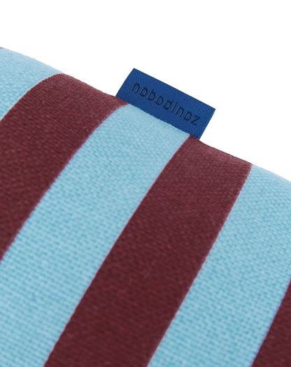 Cojín vibes cylinder - Burgundy blue stripes