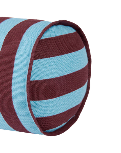Cojín vibes cylinder - Burgundy blue stripes