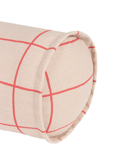 Cojín vibes cylinder - Pink red grid