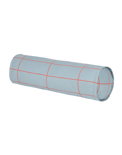 Cojín vibes cylinder - Blue red grid