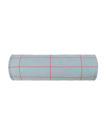 Cojín vibes cylinder - Blue red grid