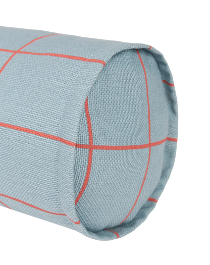 Cojín vibes cylinder - Blue red grid