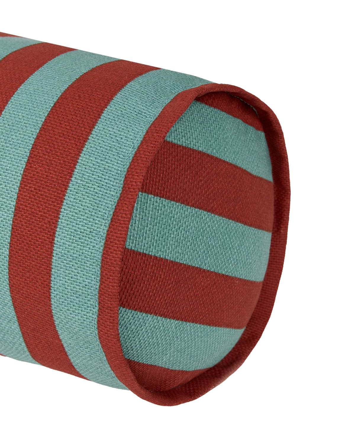 Cojín vibes cylinder - Red teal green stripes