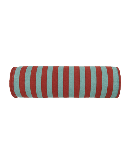 Cojín vibes cylinder - Red teal green stripes