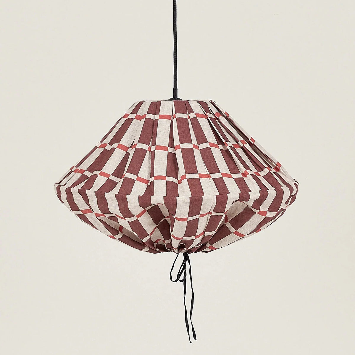 Lámpara colgante lino francés Yumi 50 cm - Maroon red mosaic