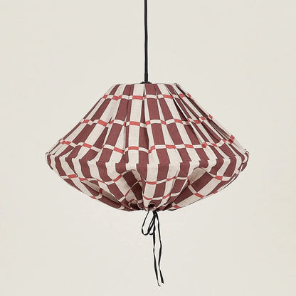 Lámpara colgante lino francés Yumi 50 cm - Maroon red mosaic