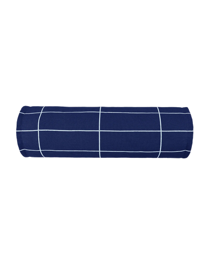 Cojín vibes cylinder - Navy blue windowpane