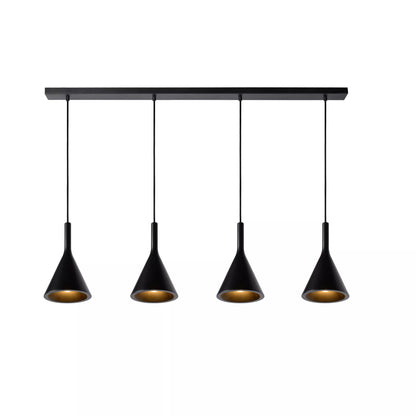 Lámpara colgante porcelana conica - Gatsby cuadruple black