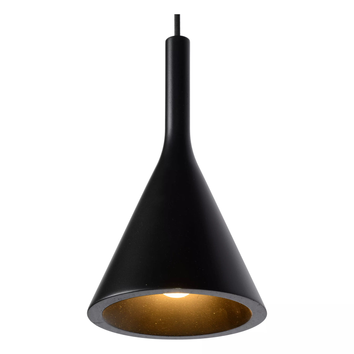 Lámpara colgante porcelana conica - Gatsby cuadruple black