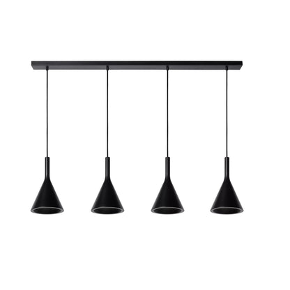 Lámpara colgante porcelana conica - Gatsby cuadruple black