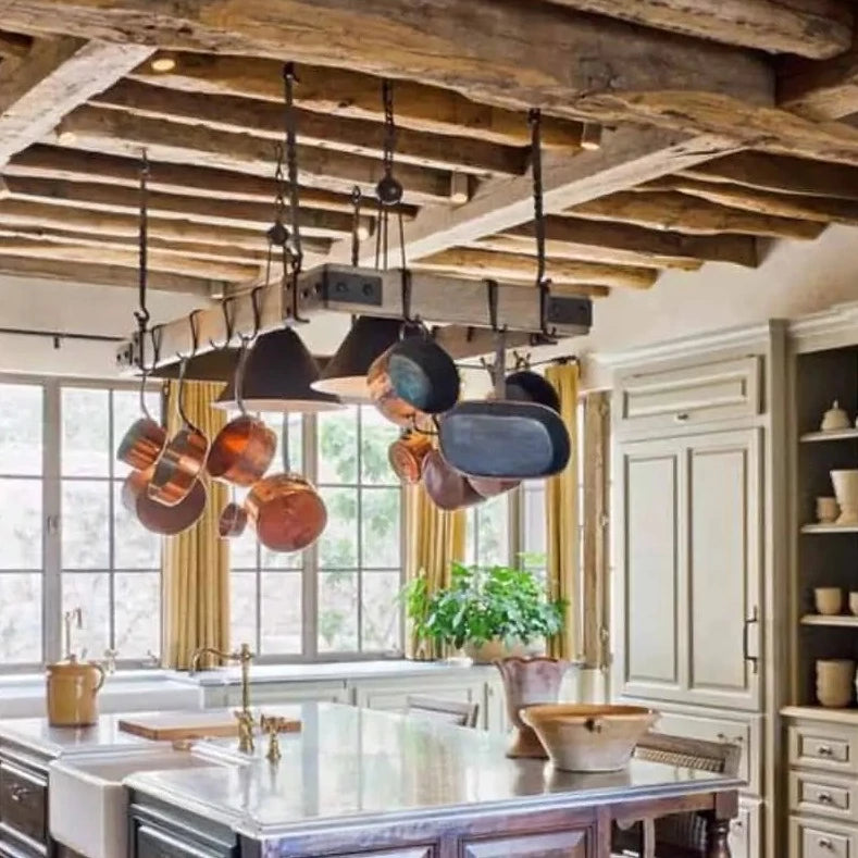 Colgadores de utensilios 2025 de cocina en madera
