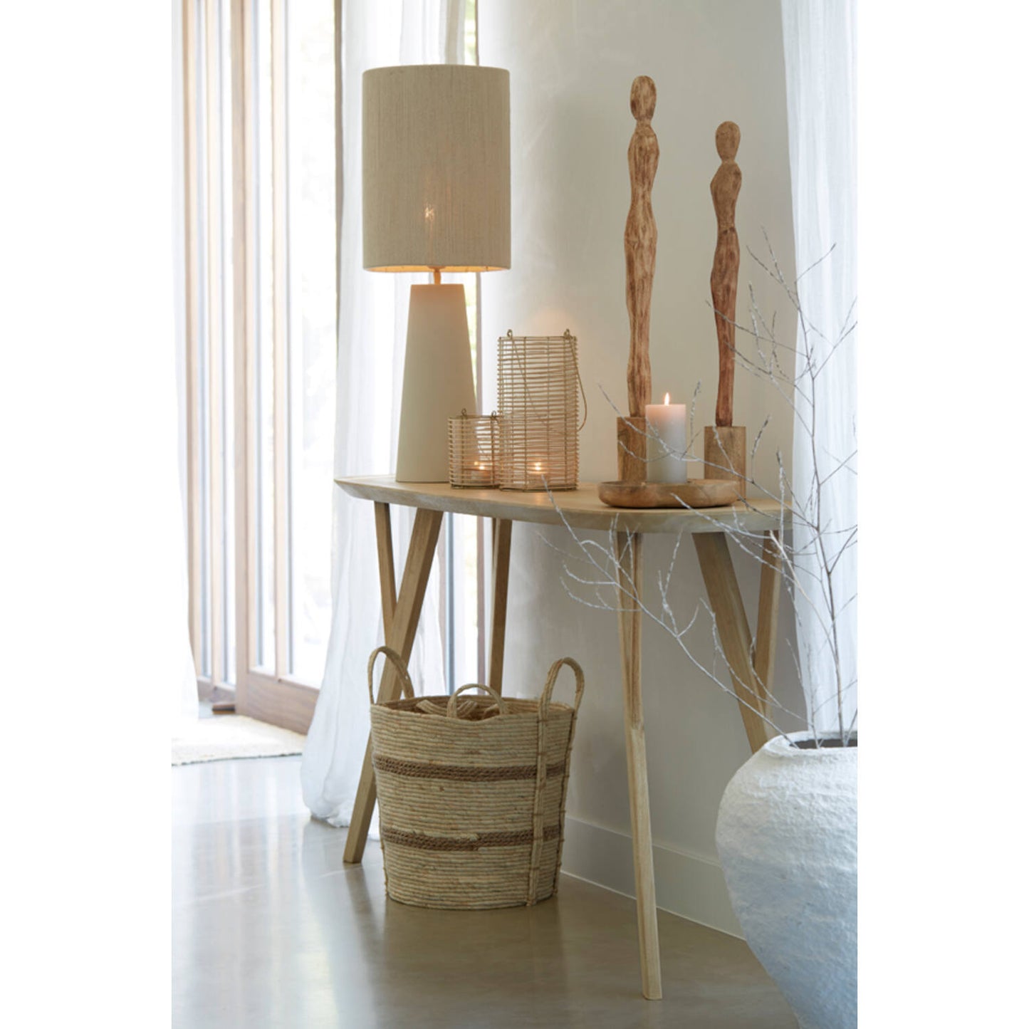 Porta velas Wooden - Natural Ø24,5cm