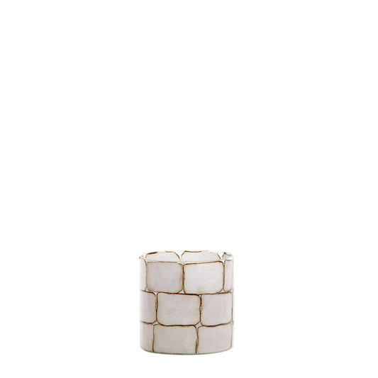 Porta velas vidrio - Hush white