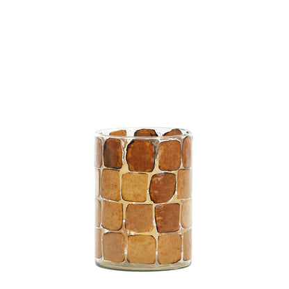 Porta velas vidrio - Hush brown