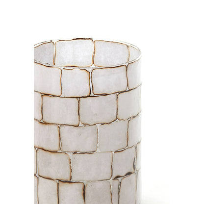 Porta velas vidrio - Hush white