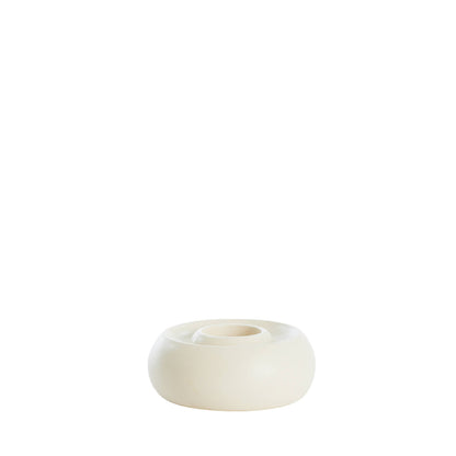 Porta velas ceramica - Mat cream