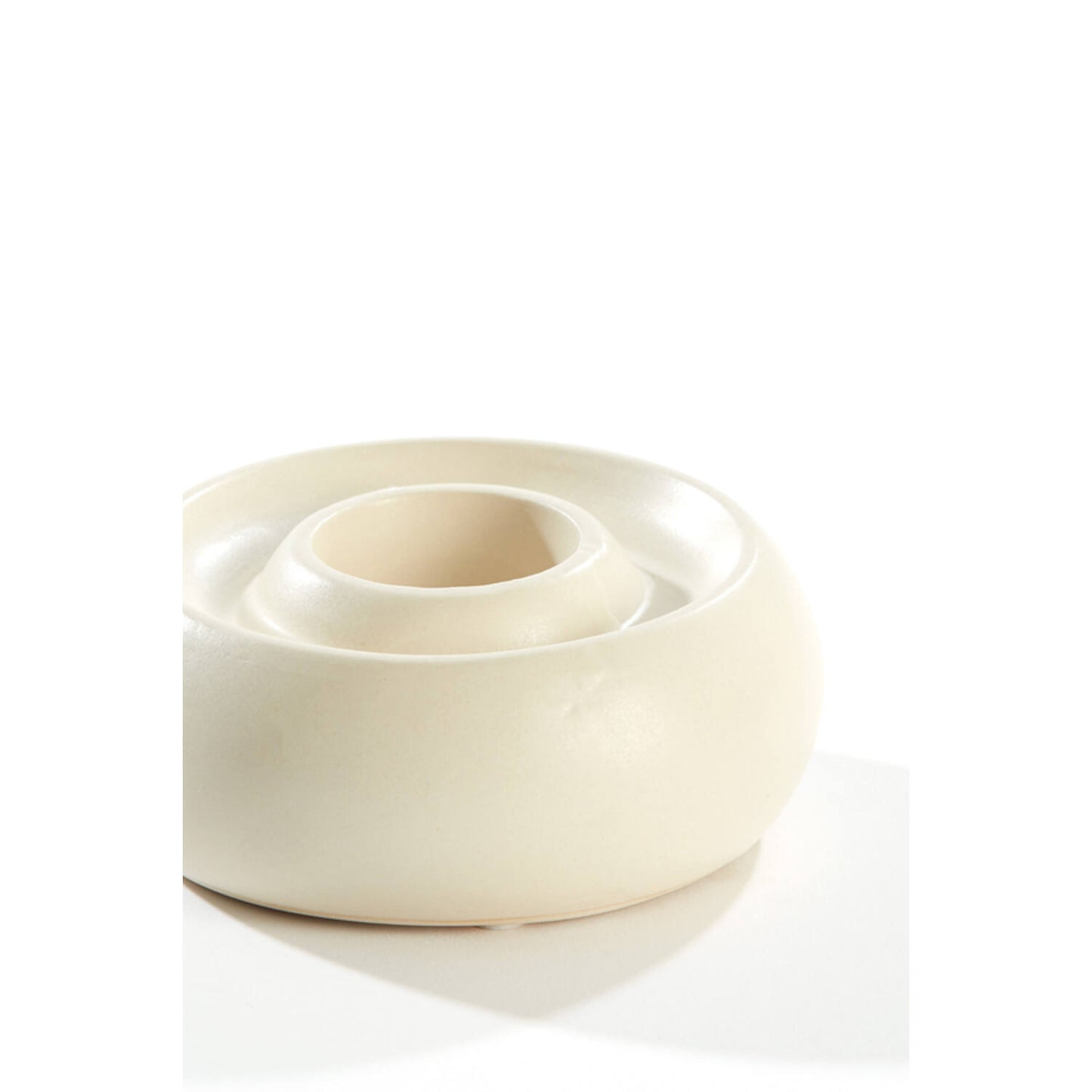 Porta velas ceramica - Mat cream
