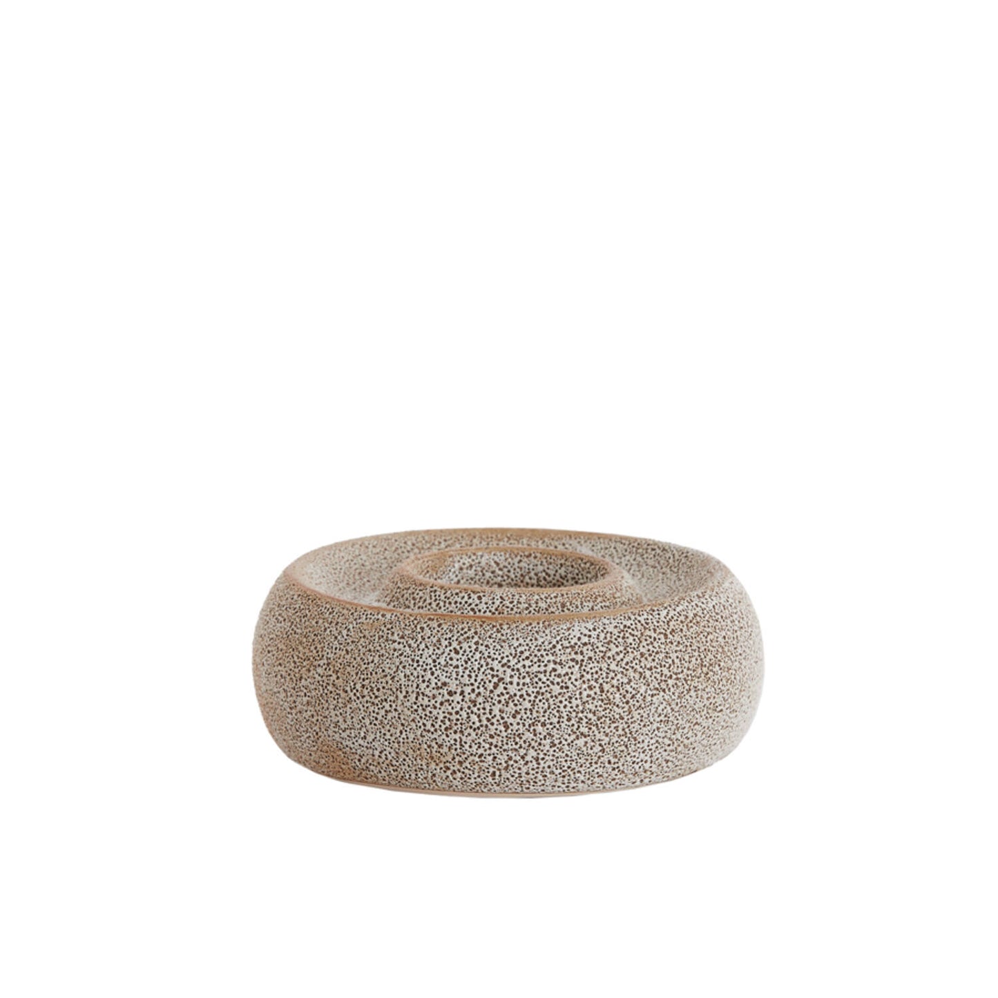 Porta velas ceramica - Cream & black