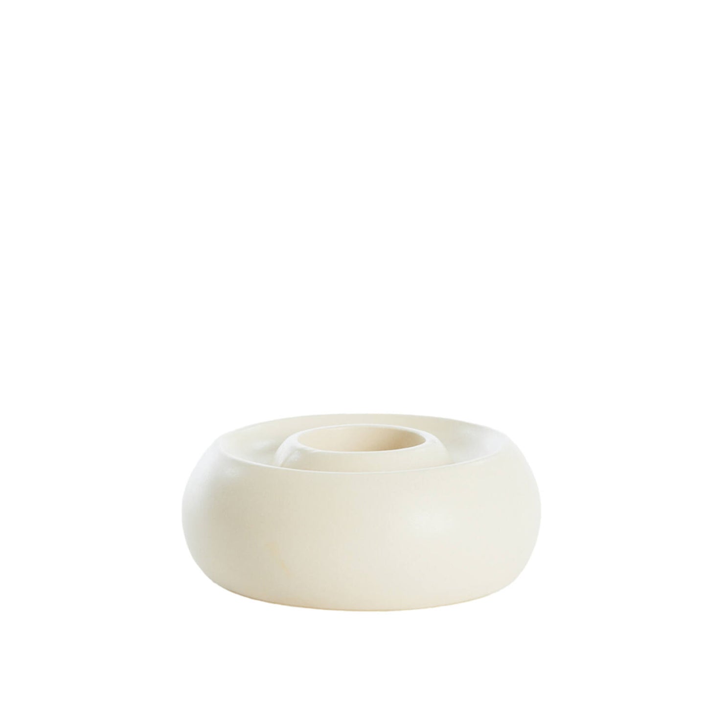 Porta velas ceramica - Mat cream