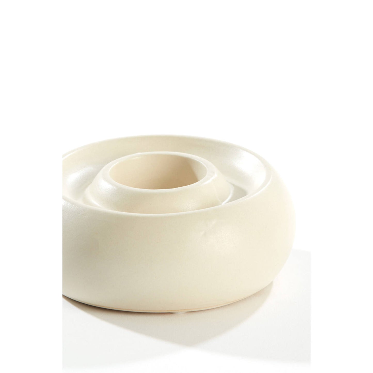 Porta velas ceramica - Mat cream