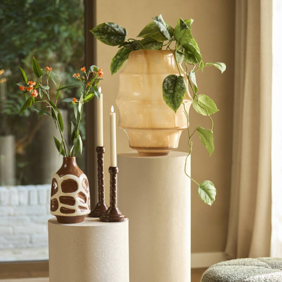 Set 2 Velas de cera LED Ø2x22 cm