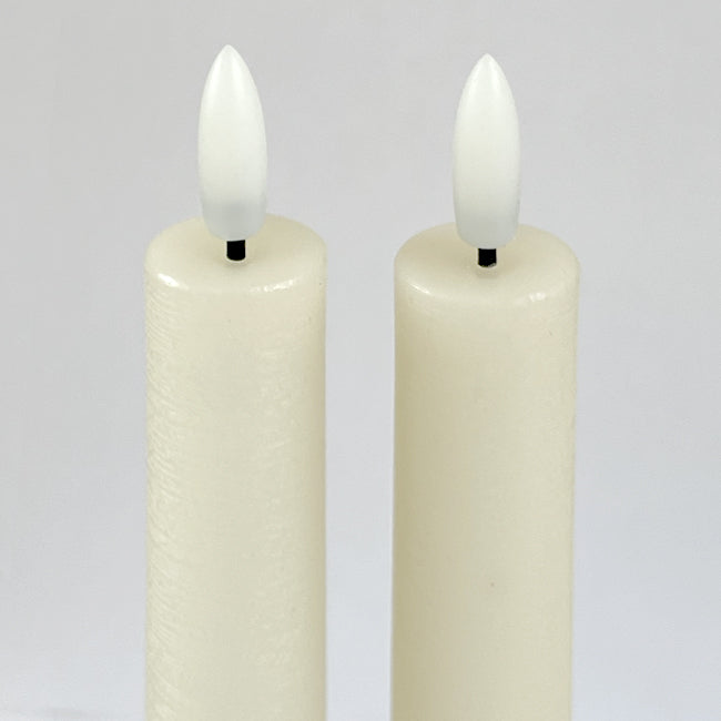 Set 2 Velas de cera LED Ø2x22 cm