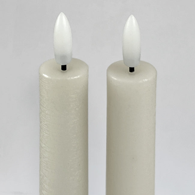 Set 2 Velas de cera LED Ø2x22 cm