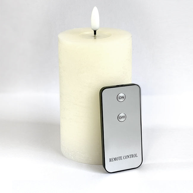 Vela de cera LED Ø7,5x12,5 cm