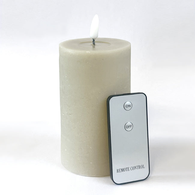 Vela de cera LED Ø7,5x12,5 cm